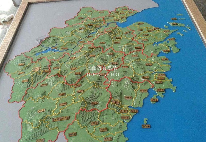 浙江溫州地形模型