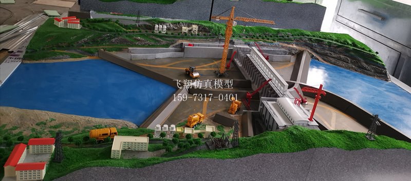 建壩現(xiàn)場(chǎng)施工模型